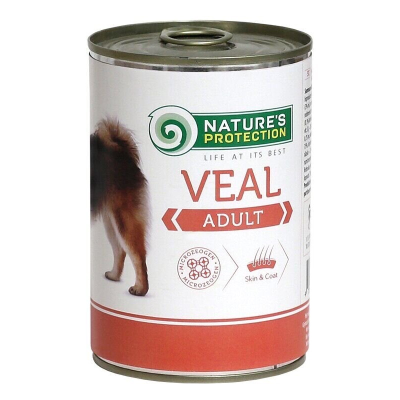 Nature's Protection Adult Veal влажный корм с телятиной для собак всех пород 800 гр