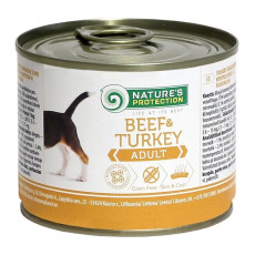 Nature's Protection Adult Beef & Turkey влажный корм с говядиной и индейкой для собак 200 гр