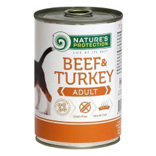 Nature's Protection Adult Beef & Turkey вологий корм з яловичиною та індичкою для собак 400 гр