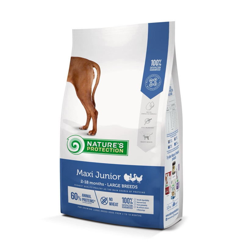 Nature's Protection Maxi Junior Large Breeds сухой корм для щенков больших пород 12 кг