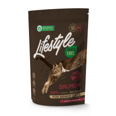 Nature's Protection Lifestyle GF Salmon Senior Cat сухий корм з лососем для літніх котів 400 гр