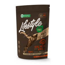 Nature's Protection Lifestyle GF Salmon with krill Sterilised Adult Cat сухий корм з лососем та крилем для стерилізованих котів 400 гр