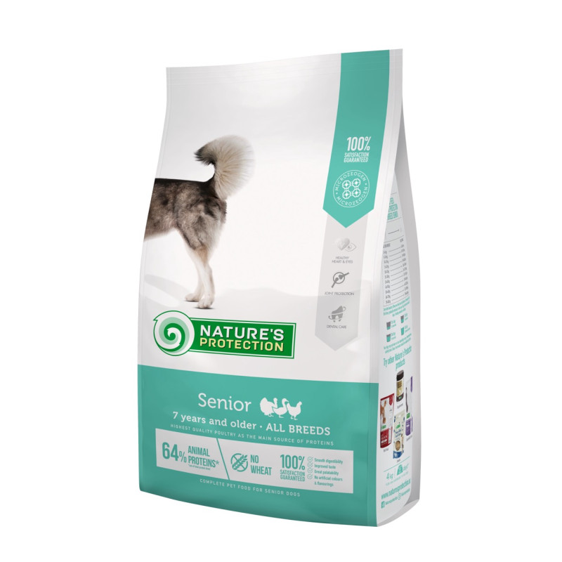 Nature's Protection Senior All Breeds сухой корм для пожилых собак 4 кг