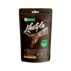 Nature's Protection Lifestyle Rabbit Ears With Duck лакомство для собак кроличьи уши с уткой, 75 гр
