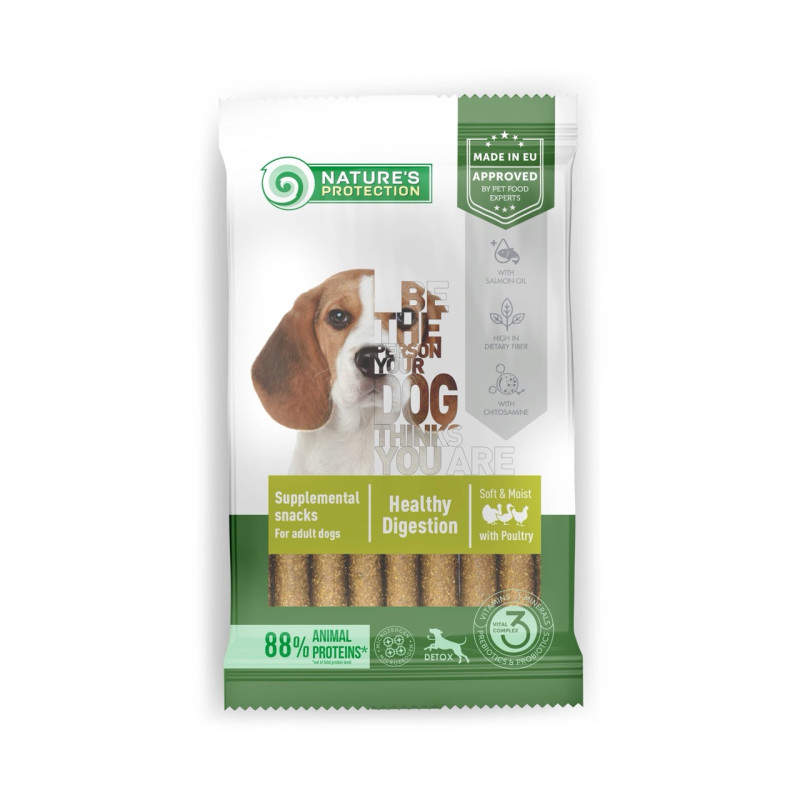 Nature's Protection Healthy Digestion лакомство для собак с мясом птицы, 110 гр