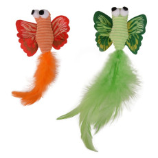 Flamingo Alea Butterfly набор игрушек для котов, 2 шт х 5.5 см