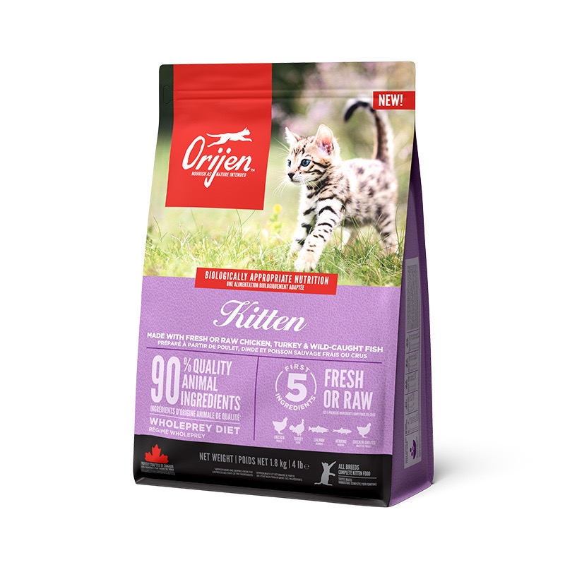 Orijen Kitten сухой корм с птицей и рыбой для котят 1.8 кг