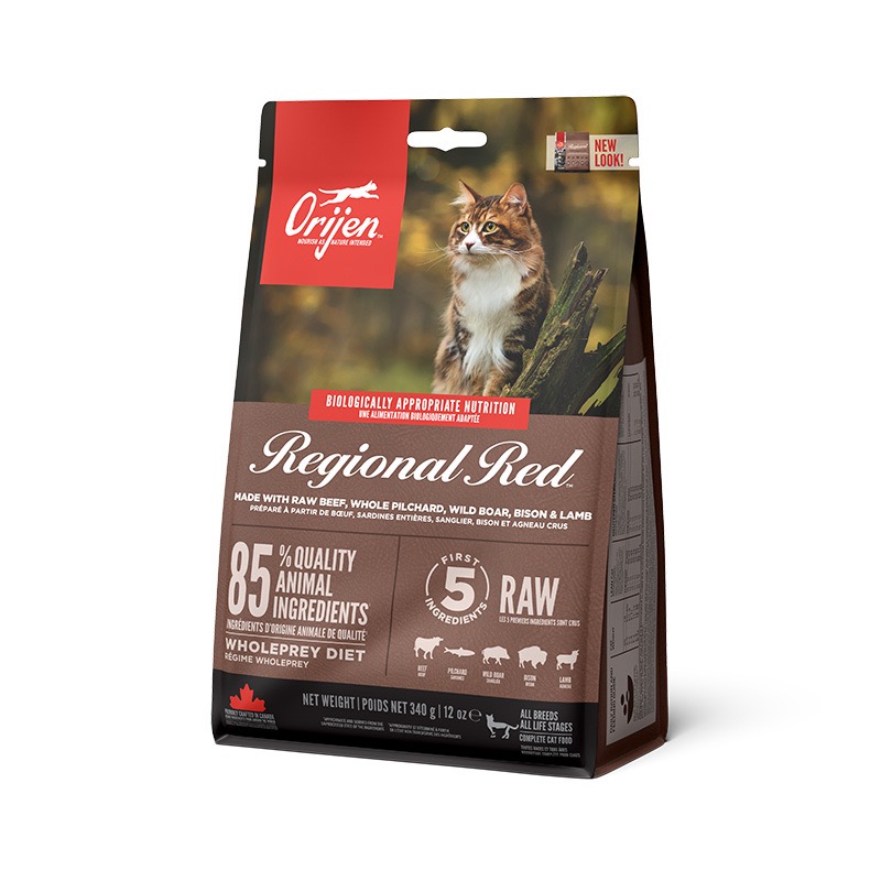 Orijen Regional Red Cat сухой корм с шестью видами мяса для котов всех возрастов 340 гр