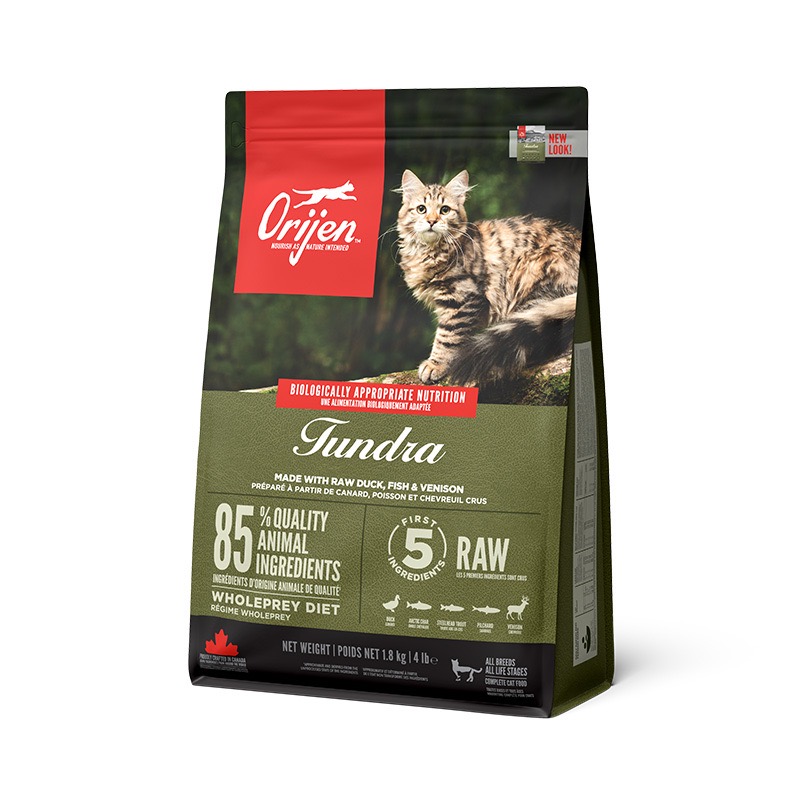 Orijen Tundra Cat сухой корм с мясом, птицей и рыбой для котов всех возрастов 1.8 кг