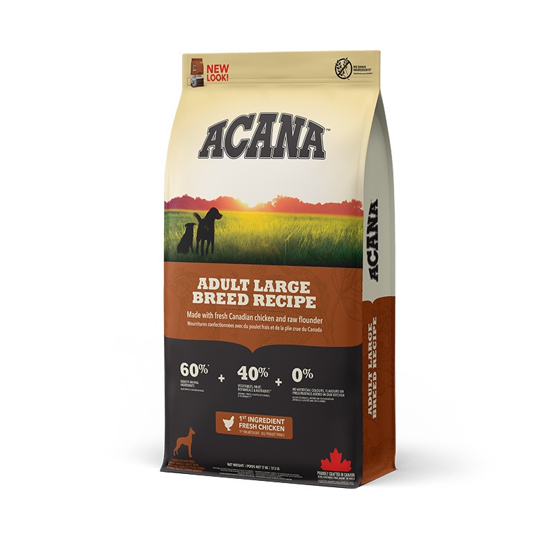 Acana Adult Large Breed Recipe сухой корм с мясом птицы для собак больших пород любого возраста 17 кг