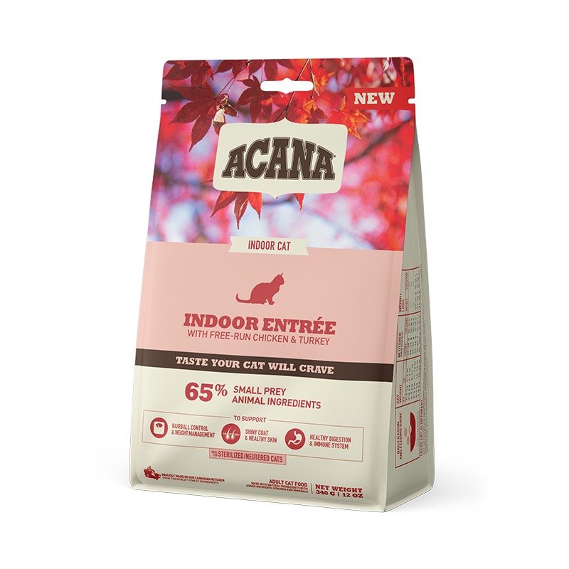 Acana Indoor Entree Cat сухой корм для малоактивных котов 340 гр