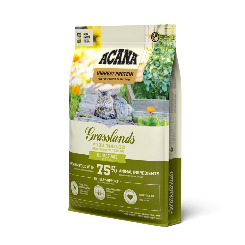 Acana Grasslands cat сухий корм з м'ясом та рибою для котів будь-якого віку 4.5 кг