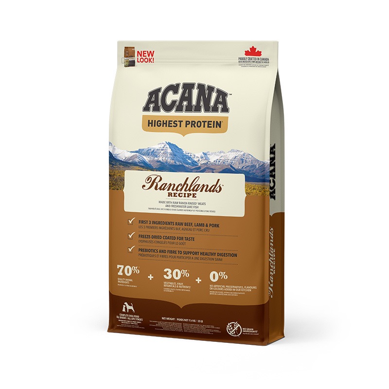 Acana Ranchlands Dog Recipe сухой корм с красным мясом для собак всех возрастов 11.4 кг