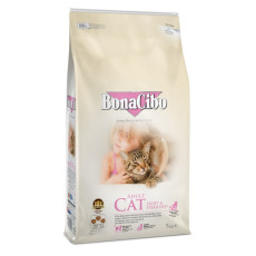 BonaCibo Cat Adult Light & Sterilized сухий корм з куркою для стерилізованих котів, 5 кг