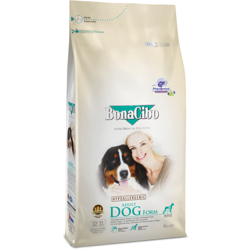 BonaCibo Dog Adult Form сухий корм з куркою для літніх собак 4 кг