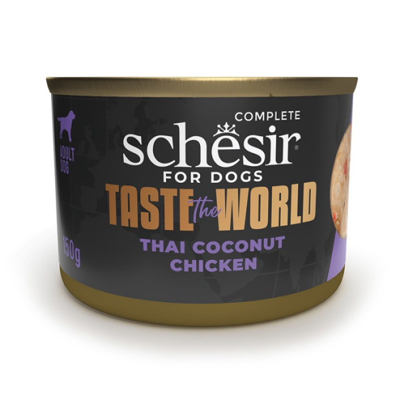 Schesir Taste The World Chicken Thai Coconut влажный корм с курицей для собак, 150 гр
