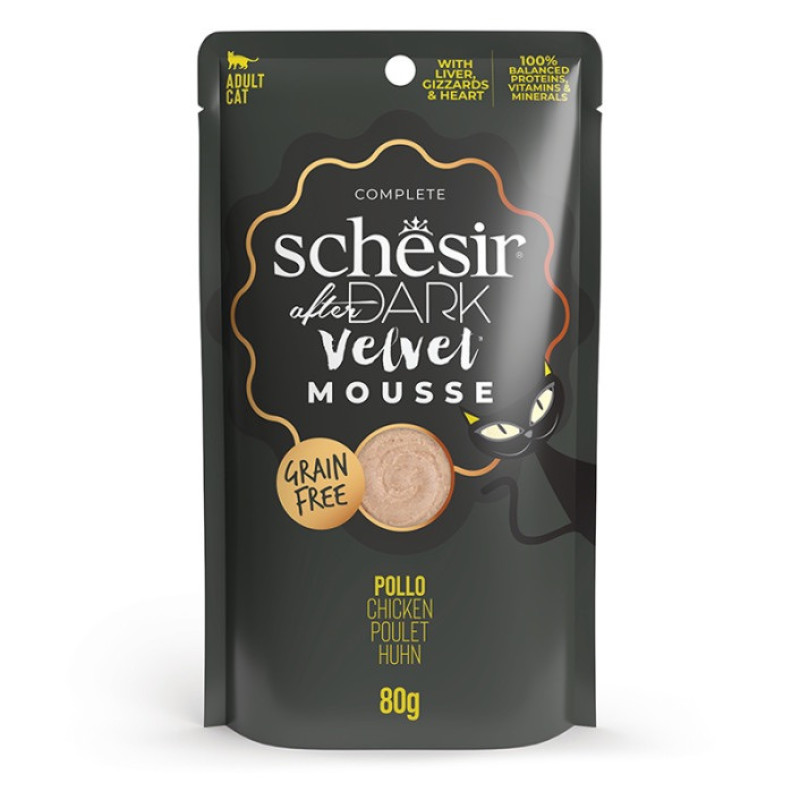 Schesir After Dark Chicken влажный корм с курицей для котов, 80 гр