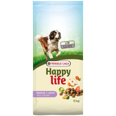 Happy Life Senior Light with Chicken сухий корм для літніх собак та собак із зайвою вагою 15 кг