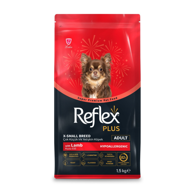 Reflex Plus X-Small Breed Adult сухой корм с ягненком для собак малых пород, 1.5 кг