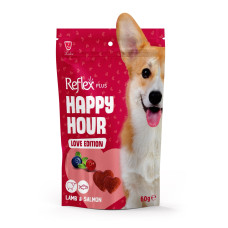 Reflex Plus Happy Hour Love Edition ласощі для собак з ягнятком та лососем, 60 гр