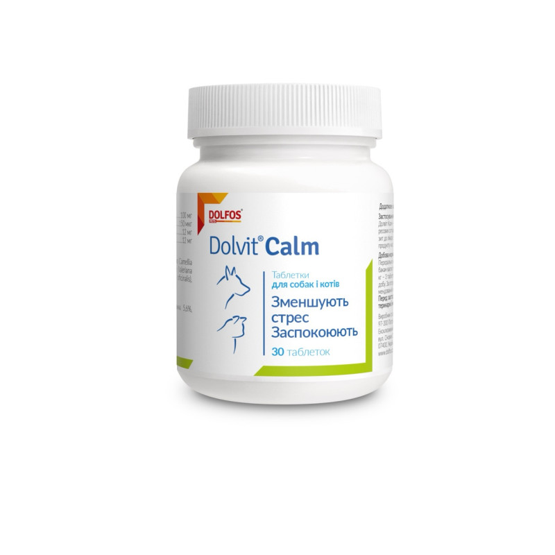 Dolvit Calm заспокійливий засіб для собак та котів 30 табл