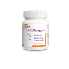 Dolvit Allergy Mini вітаміни від алергії для котів та собак 60 табл