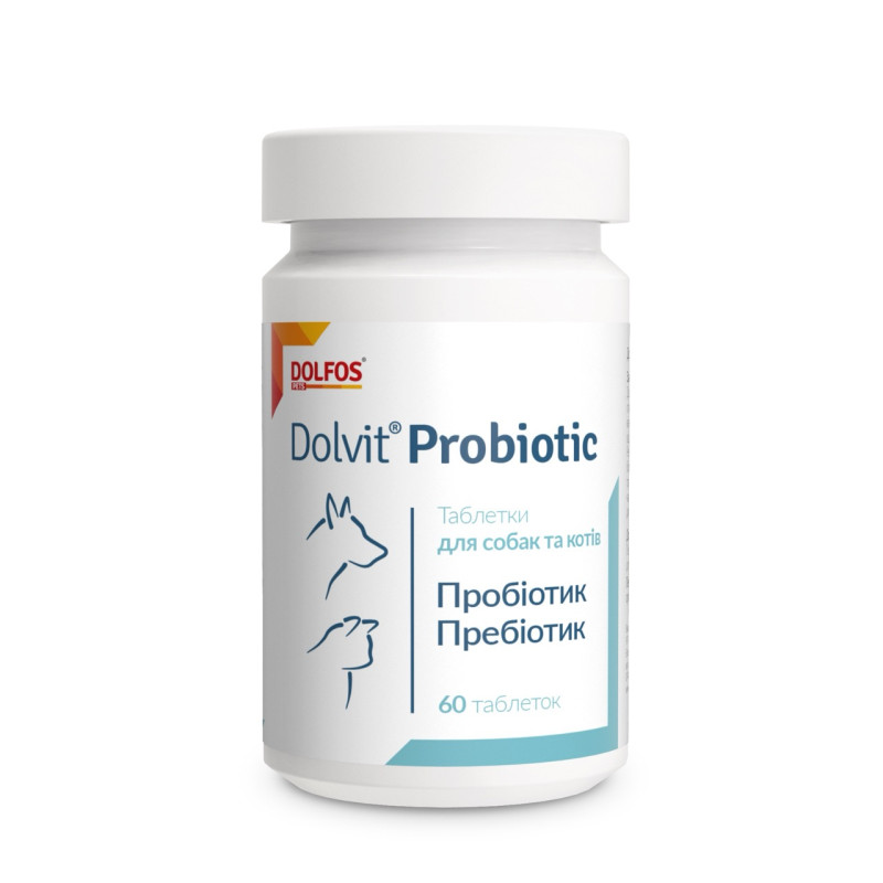 Dolvit Probiotic пробиотики для собак и котов 60 табл