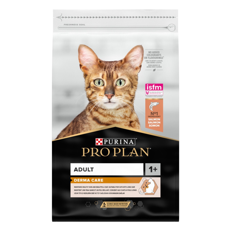 Purina Pro Plan Derma Care сухий корм для виведення шерсті у котів із лососем 1.5 кг
