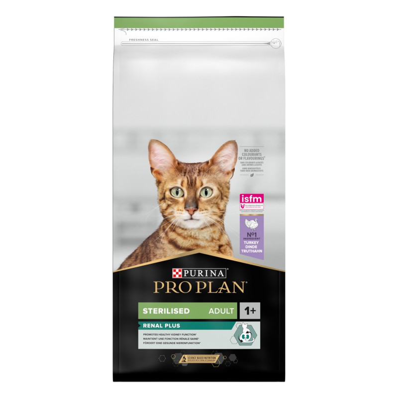 Purina Pro Plan Sterilised Renal Plus сухий корм для котів для профілактики захворювань нирок з індичкою 400 гр