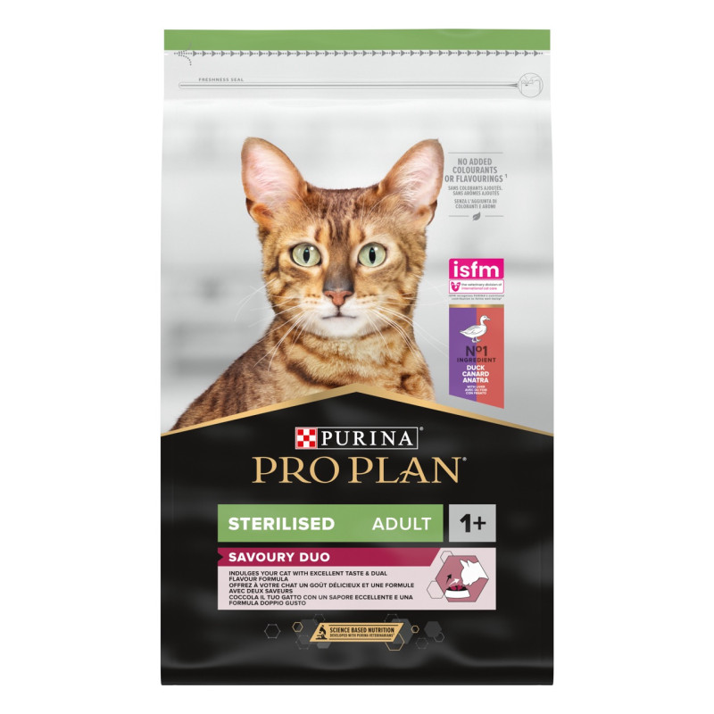 Purina Pro Plan Sterilised Savoury Duo Duck & Liver сухий корм для стерилізованих котів з качкою та печінкою 10 кг