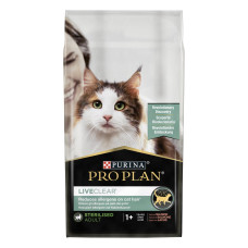 Purina Pro Plan LiveClear Sterilised Salmon сухий корм для стерилізованих котів з лососем 1.4 кг