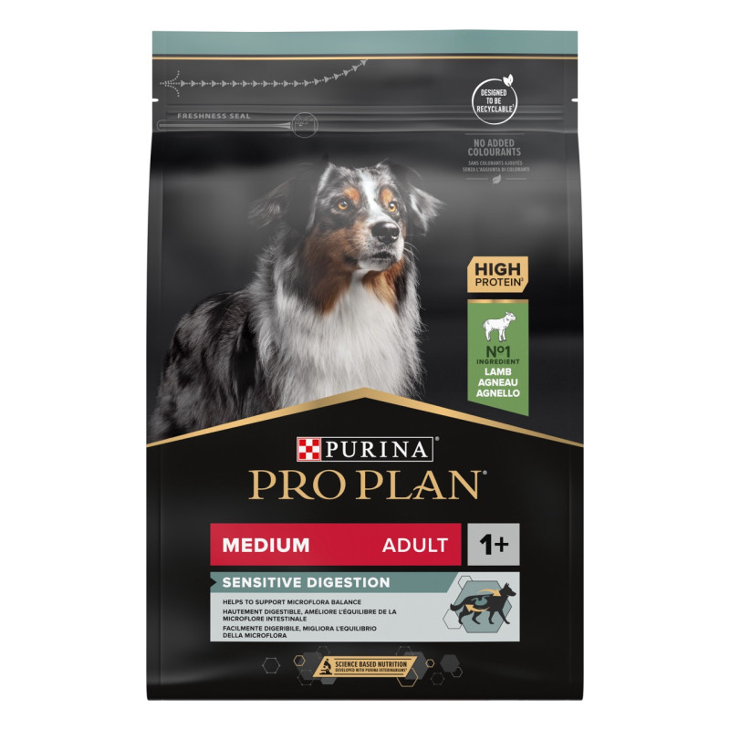 Purina Pro Plan Medium Sensitive Digestion сухой корм для собак средних пород с ягненком 14 кг