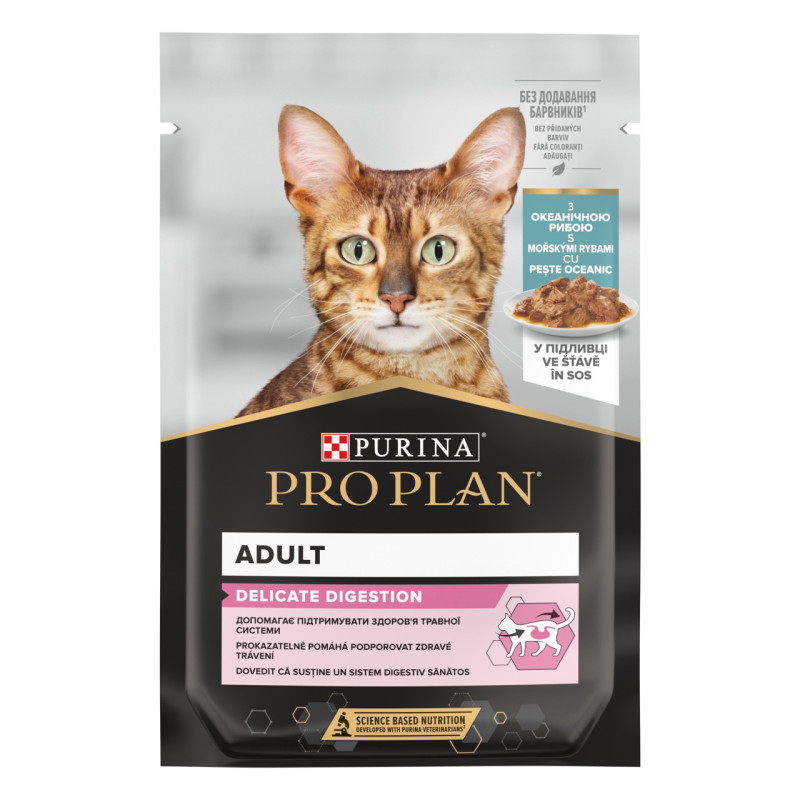 Purina Pro Plan Delicate Nutrisavour влажный корм для котов с рыбой 85 гр