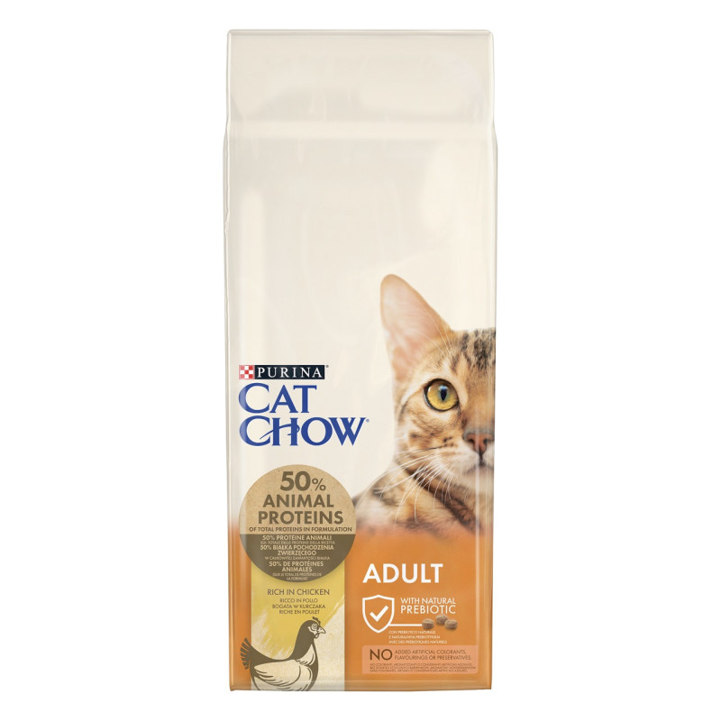 Cat Chow Chicken Turkey сухой корм для котов с курицей и индейкой 15 кг