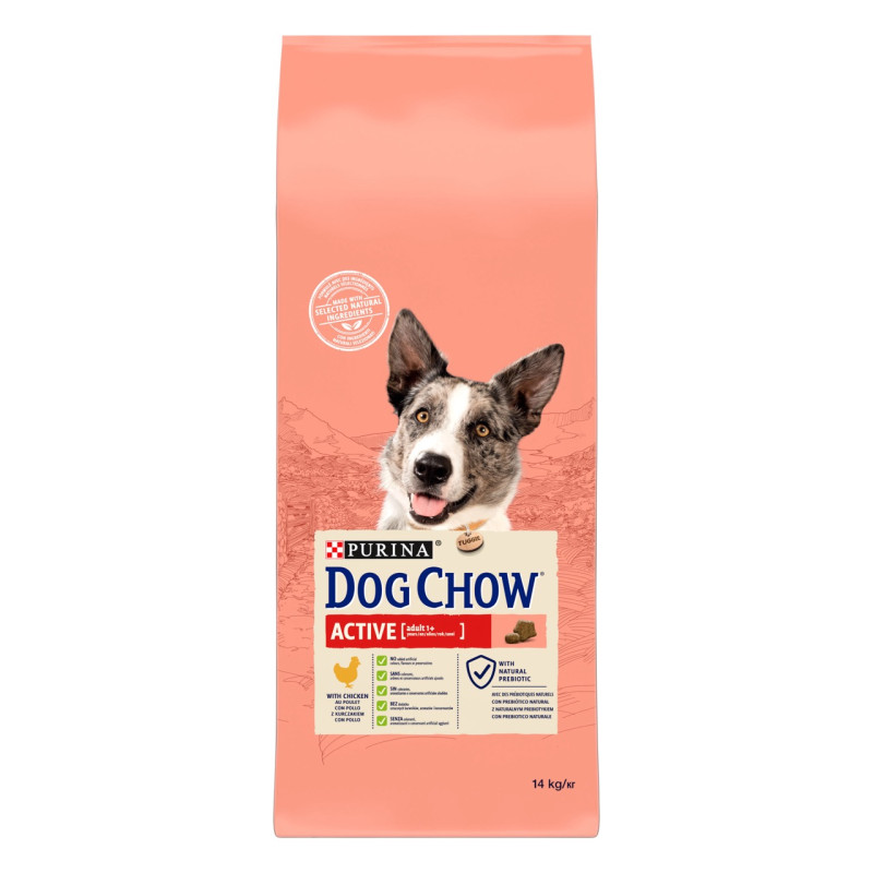Dog Chow Active Chicken сухий корм для активних собак з куркою 14 кг