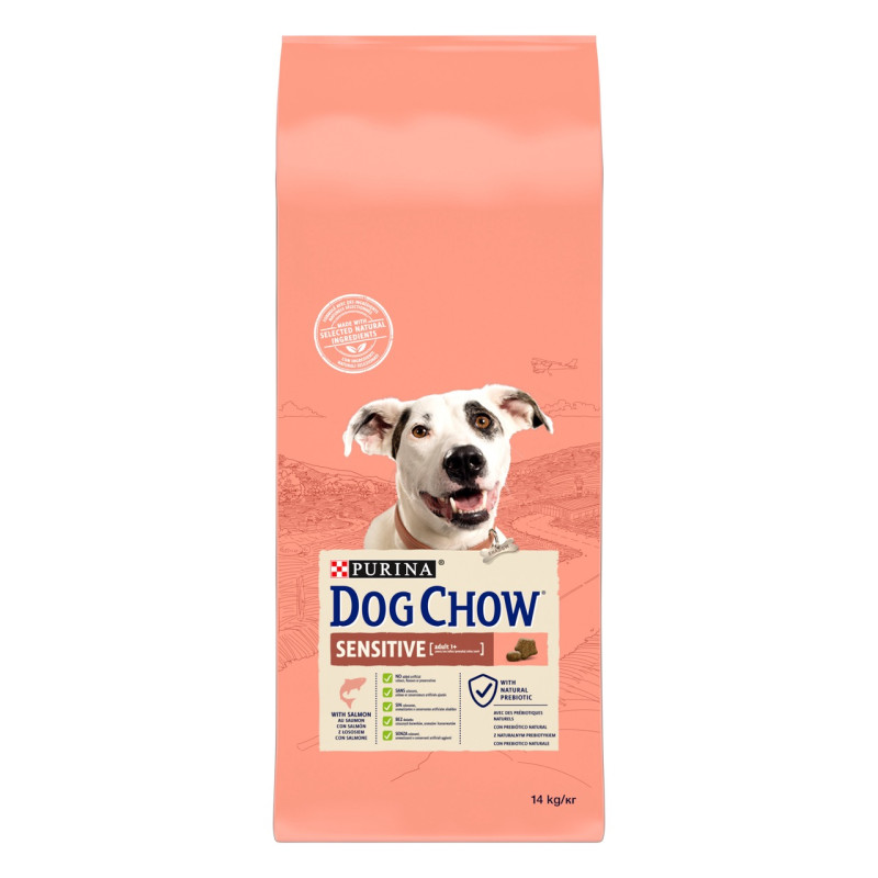 Dog Chow Sensitive сухий корм для собак з лососем 14 кг