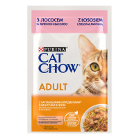Cat Chow Adult влажный корм для котов с лососем 85 гр