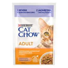 Cat Chow Adult вологий корм для котів з ягнятком 85 гр