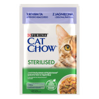 Cat Chow Sterilized влажный корм для стерилизованных котов с ягненком 85 гр