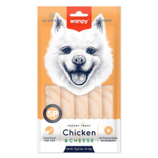 Wanpy Creamy Lickable Treat Chicken & Cheese рідкі ласощі для собак з куркою та сиром, 5 шт х 14 гр