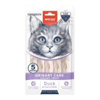 Wanpy Functional Creamy Lickable Treat Urinary Care рідкі ласощі для котів з сечокам'яною хворобою, 5 шт х 14 гр