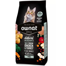 Ownat Ultra Cat Chicken сухий корм з куркою та індичкою для котів, 8 кг
