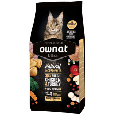 Ownat Ultra Cat Sterilised сухий корм з куркою та індичкою для стерилізованих котів, 8 кг