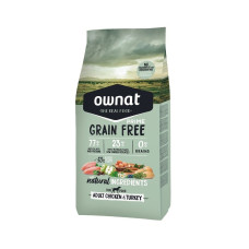 Ownat Prime Dog сухой корм с курицей и индейкой для собак, 12 кг