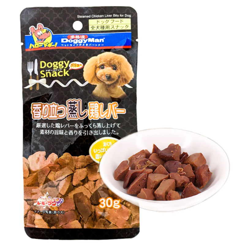DoggyMan Steamed Chicken Liver Bits лакомство для собак, 30 гр
