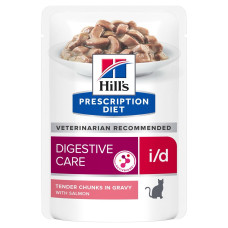 Hill's PD Feline I/D Salmon Pouches вологий корм з лососем для котів із захворюваннями ШКТ 85 гр