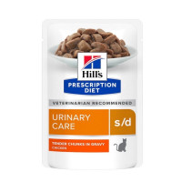 Hill PD Feline S/D Chicken Pouches вологий корм з куркою для котів із захворюваннями сечостатевої системи 85 гр