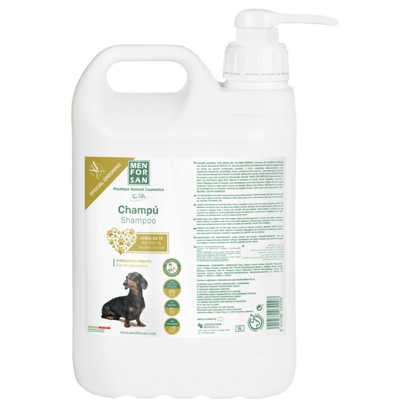 Menforsan Tea Tree Oil шампунь для собак з олією чайного дерева, 5 л
