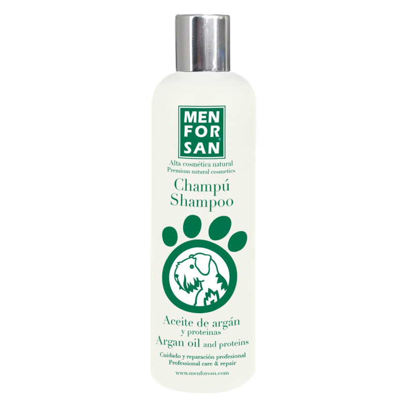 Menforsan Silk Protein And Argan Oil шампунь для собак із протеїном та аргановим маслом, 300 мл