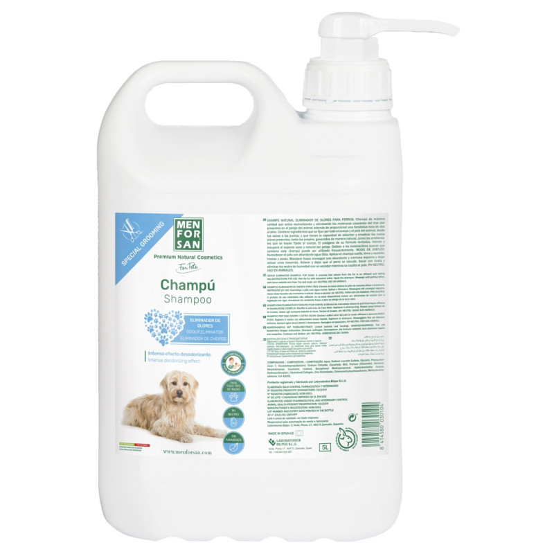 Menforsan Odor Eliminator шампунь для собак з тальком дезодоруючий, 5 л
